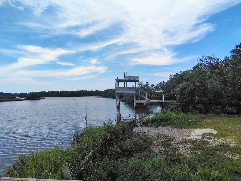 Dock Fishing with a Cleaning Station Steps Away