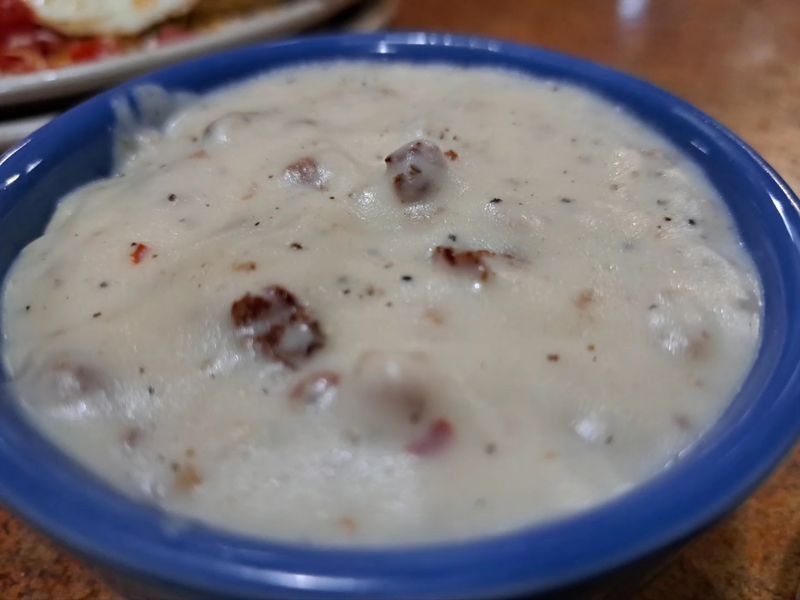 Biscuits Smothered in House-Made Sausage Gravy