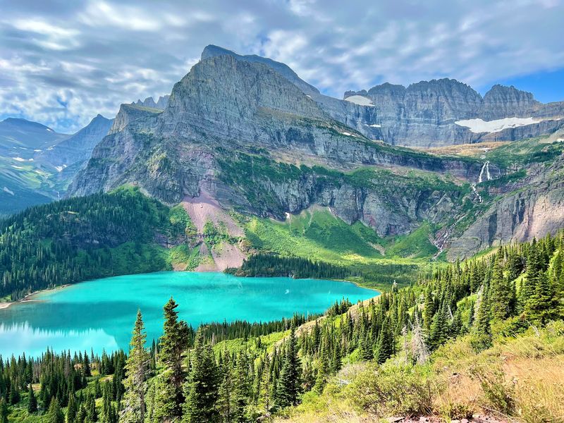 The Trail Climbs Through The Many Glacier Valley