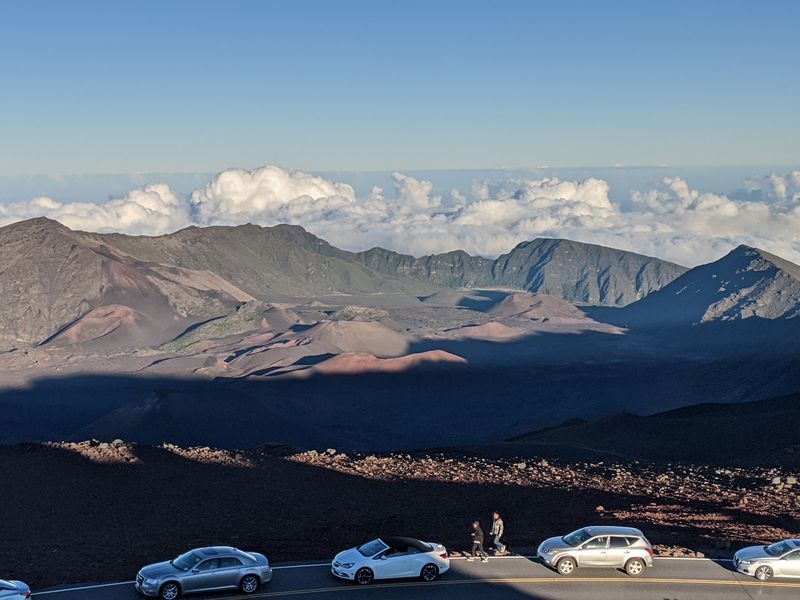 The Pre-Dawn Journey Up A Winding Volcanic Mountain Road