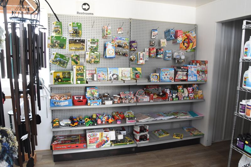 Toys, Fabric, And Wind Chimes Keep The Shopping Interesting