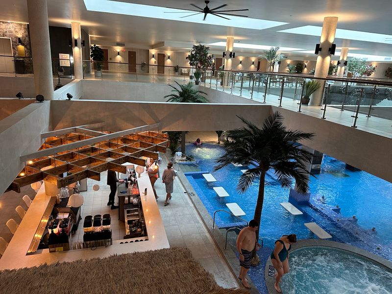 Warm, Hot, And Cold Plunge Pools Share The Aqua Lounge