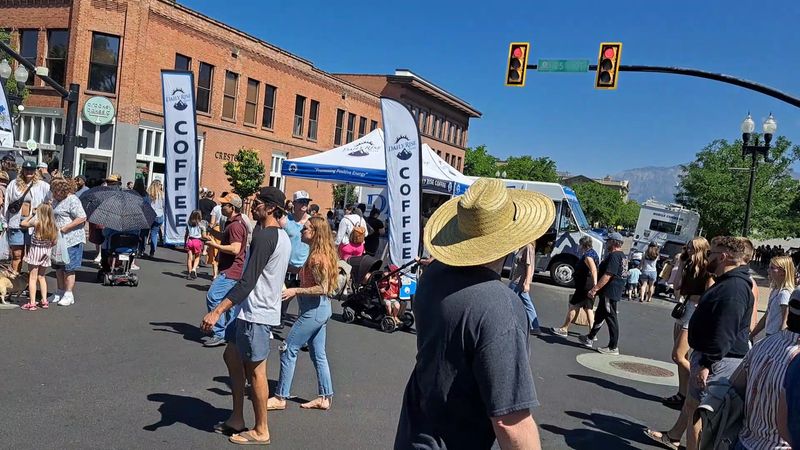 Shoppers Have Been Gathering On This Street Since The Railroad Arrived