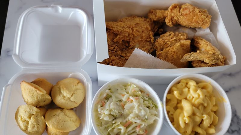 Biscuits And Corn Muffins Finish The Chicken Meals