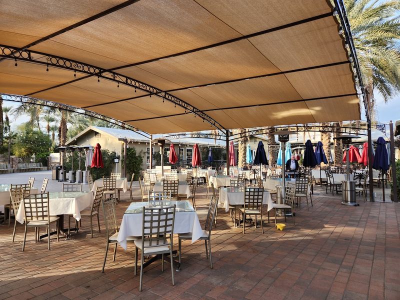 Breakfast and Lunch on a Shady Patio