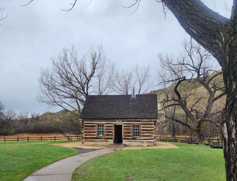 A President's Old Cabin Waits Near The Front Door