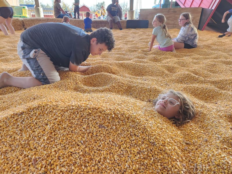 Corn Pool And Hay Bale Play