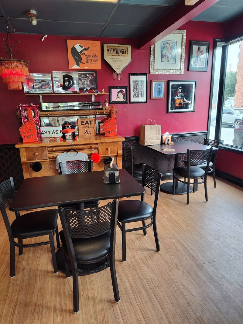 Grab A Counter Seat In The Red-Walled Pie Bar