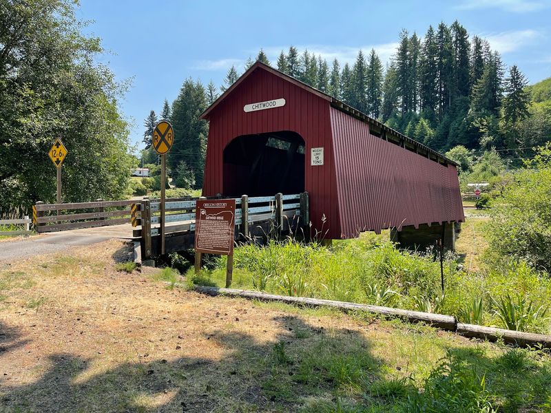 Yaquina River Chitwood Covered Bridge