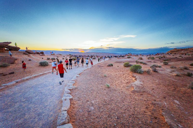 Strolling The Desert Trail Toward The Famous Viewpoint