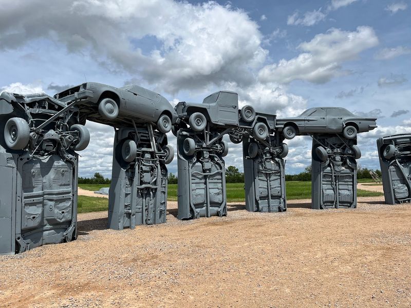 Thirty-Nine Cars Recreate The Shape Of Stonehenge