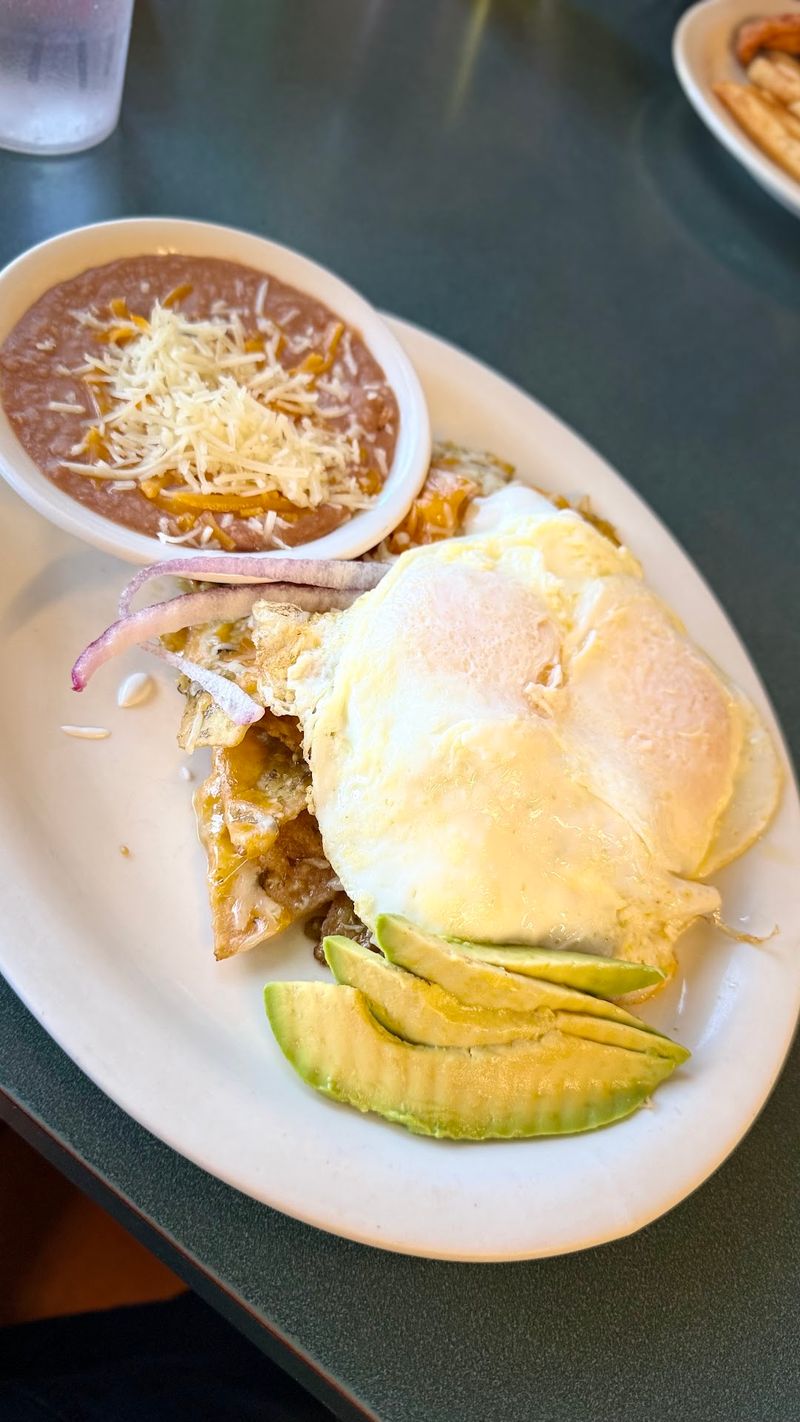 Chilaquiles Smothered in Green Sauce
