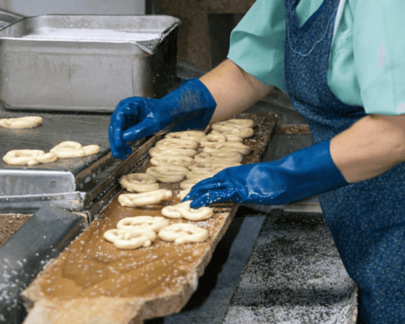 Watch Pretzel Makers At Work Through The Bakery's Viewing Windows