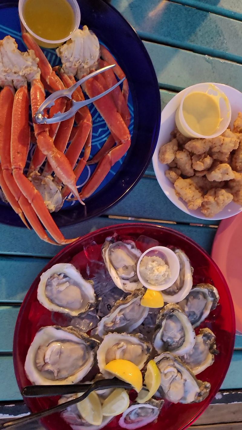 Deviled Crab and Crab Legs on the Table