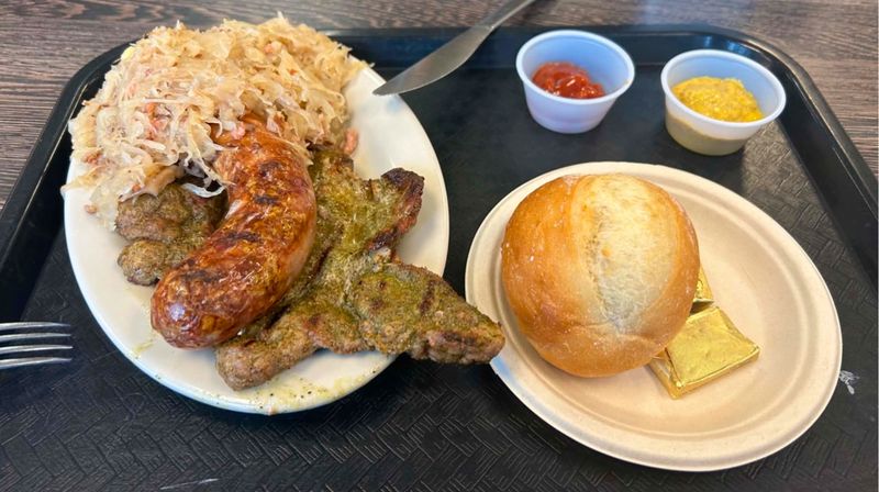 House-Made Sausages And Hearty Plates Fill The Hot Counter