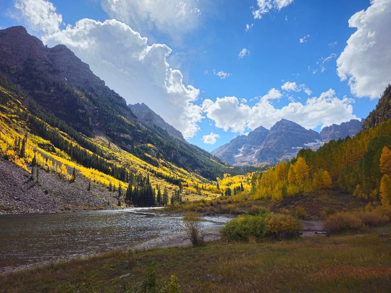 Two Fourteeners Above A High Mountain Valley