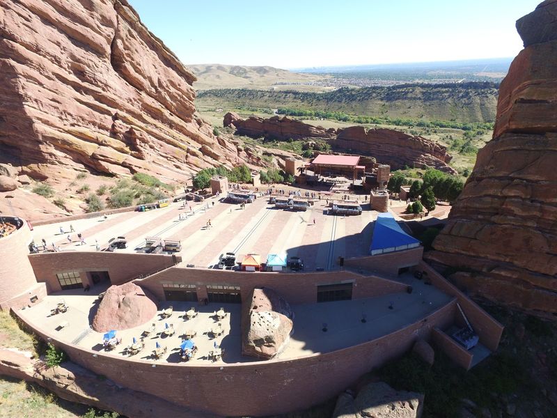 Two Towering Sandstone Giants Frame The Stage