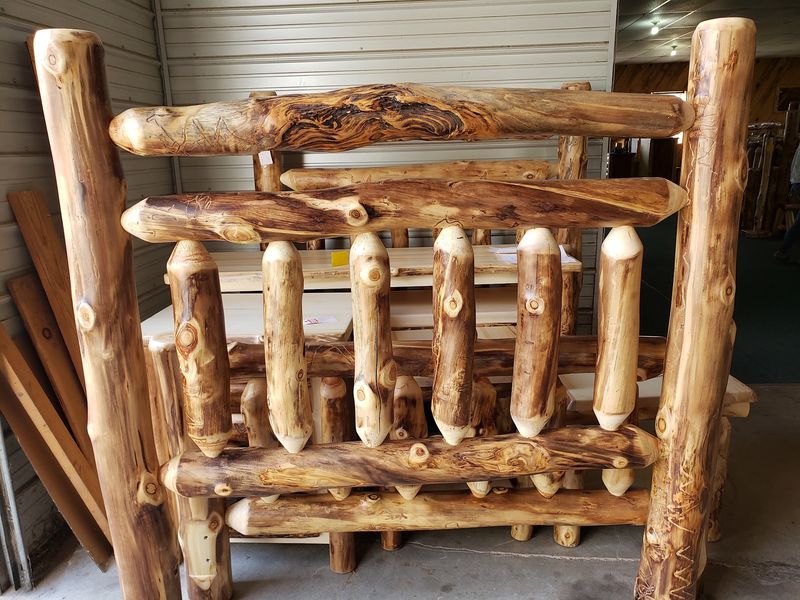 Handcrafted Log Furniture Sets The Tone