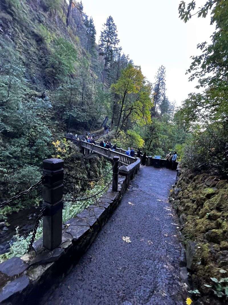 Walking Up To The Historic Benson Bridge