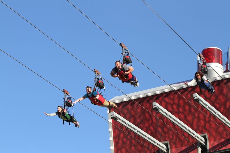 The Lower Zipline Starts Seventy-Seven Feet Up
