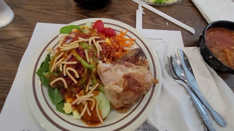 Roast Chicken That Anchors the Buffet
