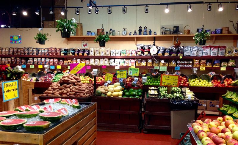 Produce Bins Full of Color