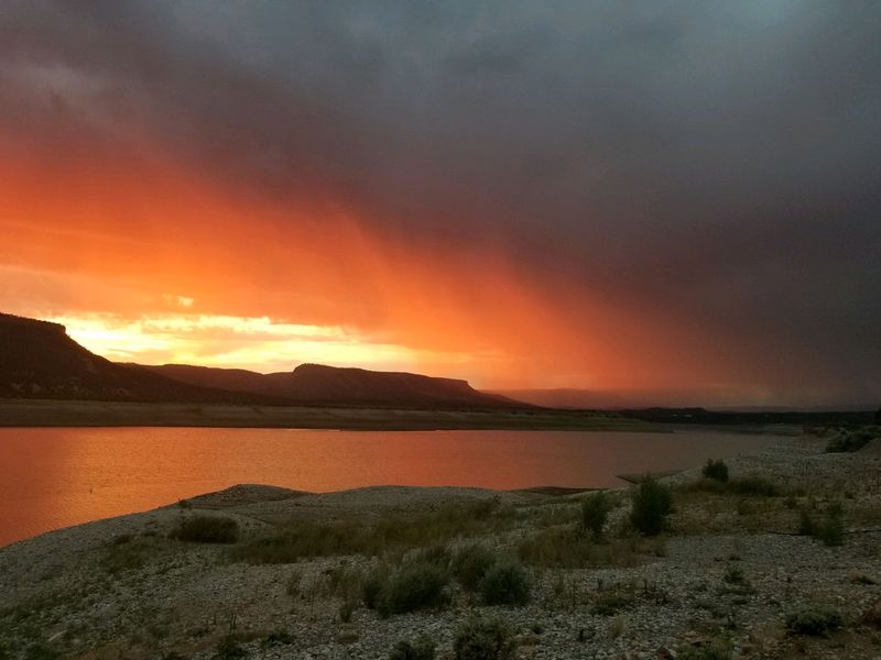 Sunset Turns The Water To Glass