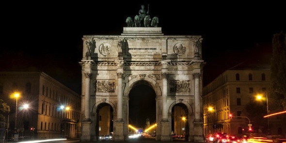 The Siegestor or Victory Gate in Munich