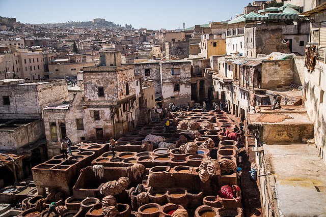 Leather tannery in Fez. (Photo: Wojtek Ogrodowczyk via Flickr)