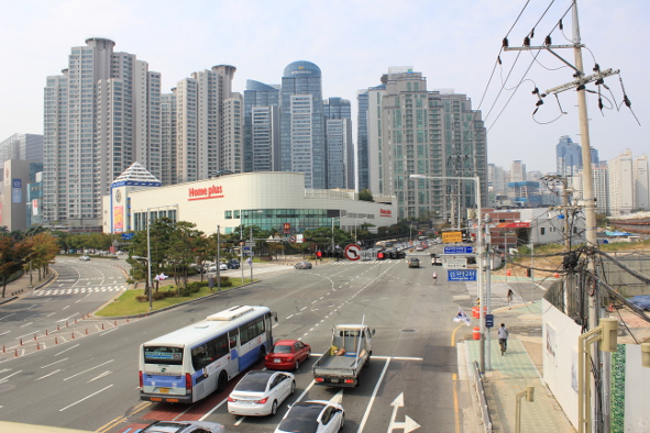 Skyscrapers and Department Stores near Haeundae Beach (Photo: Jeff Rindskopf)