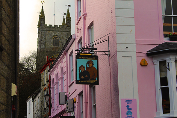 The King of Prussia is honoured by this pub in Fowey (Photo: Paul Stafford)