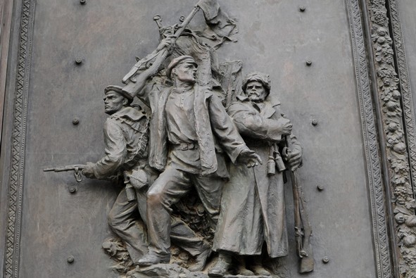 Detail of the doors of the National Monument at Vitkov Hill (Photo: Maria Hagan)