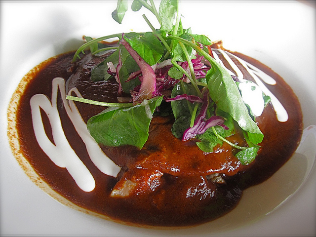 Enmoladas en Mole from Gabbi’s Mexican Kitchen (Photo: Chad Adams via Flickr)