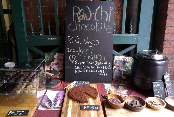RAWnCHi Chocolate stall at Lewes Food Market (Photo: Rebecca Steel)