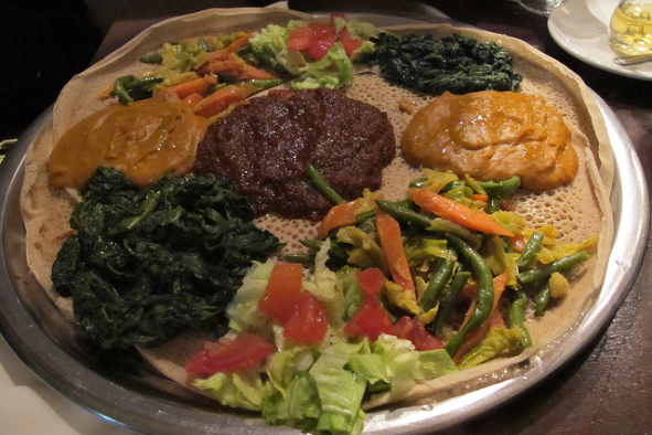 The platters of Eritrean food served at Zeret Kitchen are consistently amazing (Photo: Rain Rabbit via Flickr)