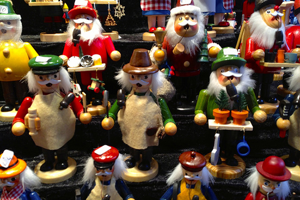 Hand-made toy figures on sale at Birmingham's Frankfurt Christmas Market (Photo: Bob Hall via Flickr)