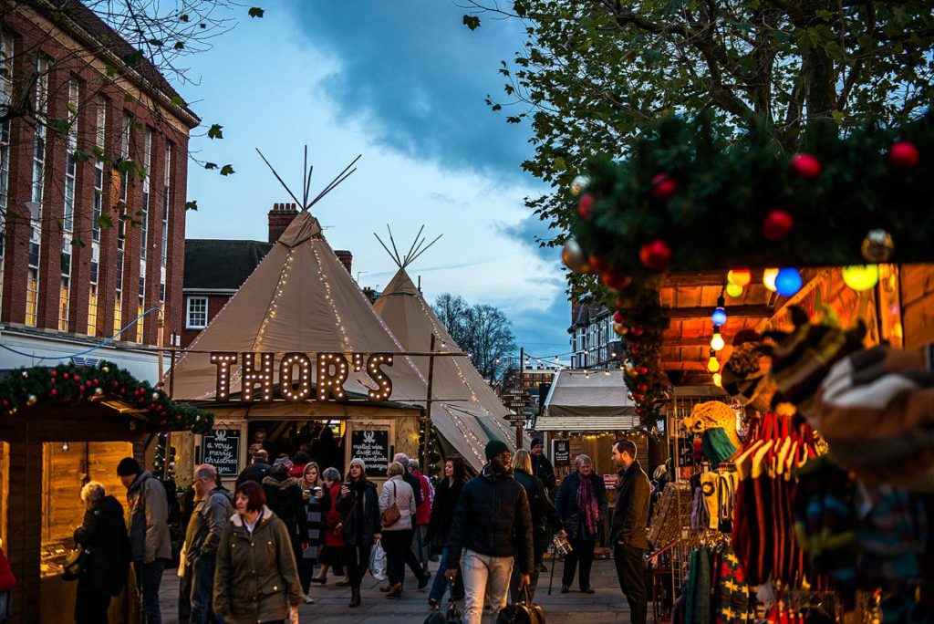 York Christmas Festival stalls lining the streets of the old town (Photo: York Christmas Festival)