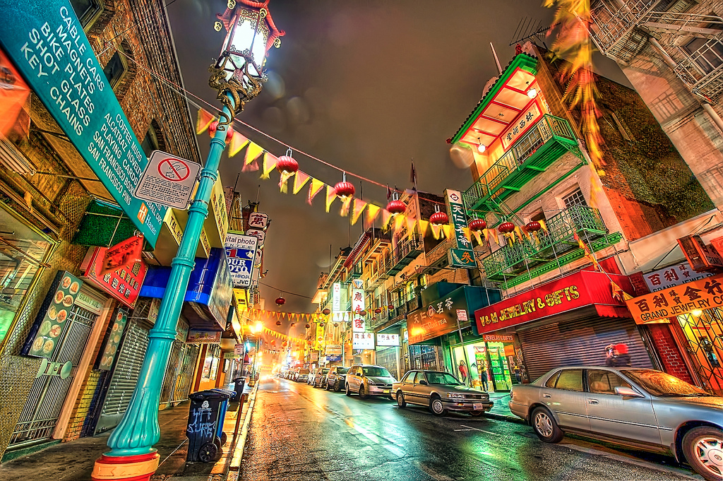 A deserted Chinatown after hours in San Francisco (Photo: michael filippoff via Flickr)