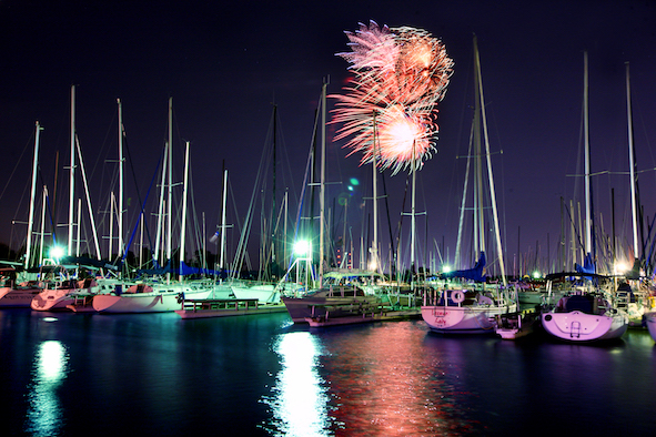 Fireworks over Grapevine Lake Photo Grapevine Convention and Visitors Bureau