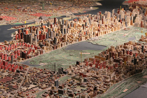Handmade map of New York City with 895,000 individual structures (Photo: Shinya Suzuki via Flickr)