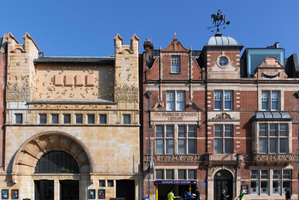 Exterior of the Whitechapel Gallery - one of the top ten galleries in East London