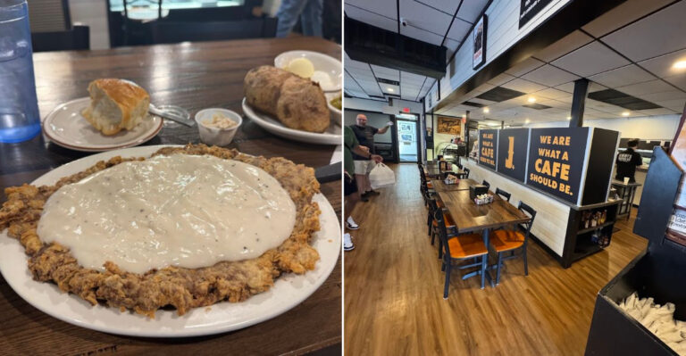 This Oklahoma Restaurant Serves A Chicken-Fried Steak So Big It Barely Fits On The Plate