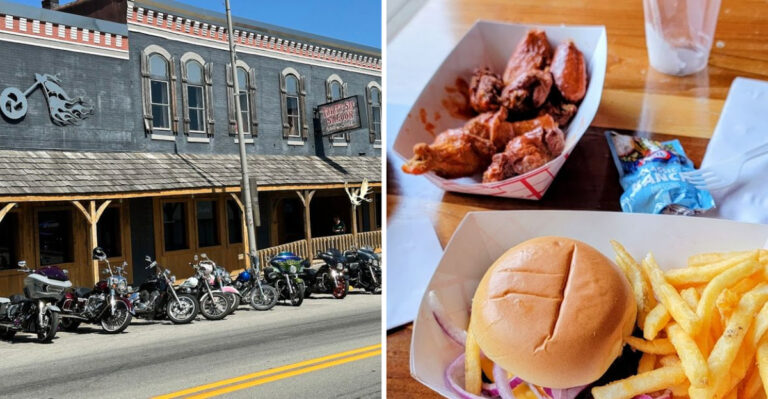 This Wild Western Saloon In Indiana Is A Biker-Friendly Spot With Hearty Portions