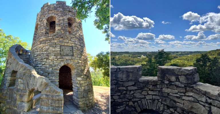 Iowa’s Most Storybook-Looking Tower Is Hiding In A Quiet Park (And You Don’t Want To Miss It)