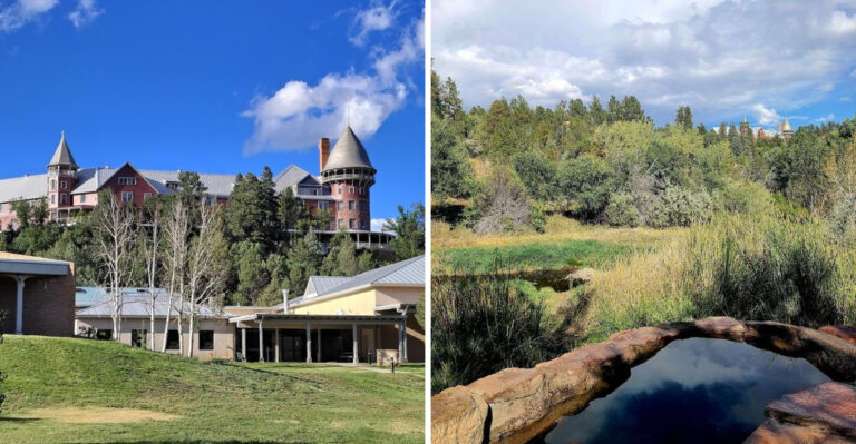 These Rustic New Mexico Hot Springs Hide In The Shadow Of A Fairytale Castle