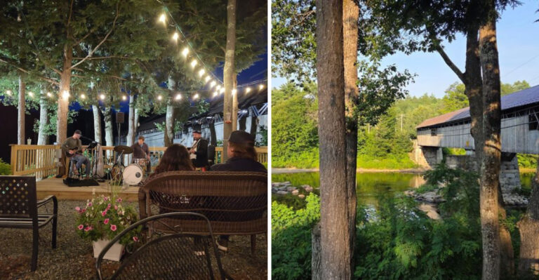 This Hidden New Hampshire Restaurant Sits Beside A Historic Covered Bridge And Locals Say The Food Matches The View