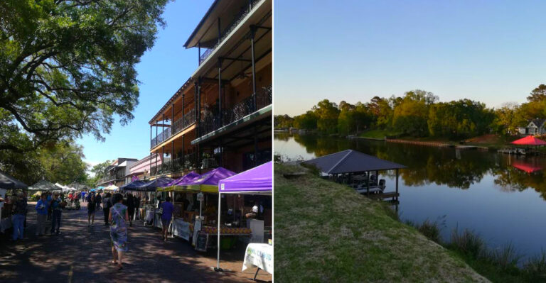This Louisiana Riverbank Feels Like A Little European Waterfront Hidden In The South