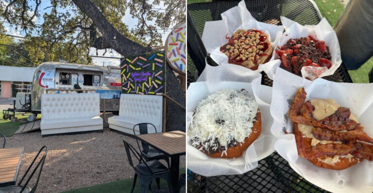 This Quirky Texas Restaurant Turns A Vintage Airstream Trailer Into The Coolest Dining Room Around