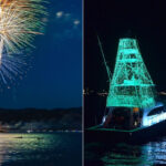 Fireworks and boat parade at Cypress Bend Park