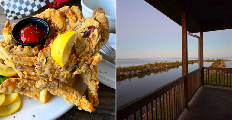 This Lakeside Restaurant On Lake Pontchartrain Louisiana Serves Sunset Views Alongside Perfectly Crispy Soft-Shell Crab